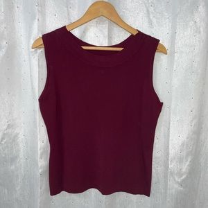 Maroon Sleeveless Top